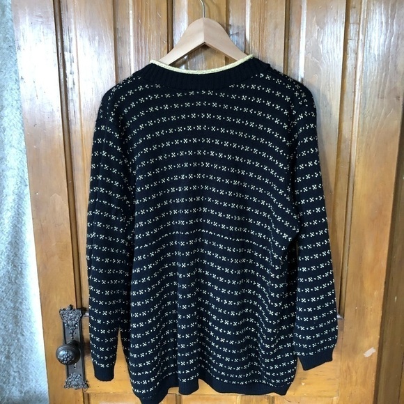 Vtg Gold  and Black Cardigan - Picture 4 of 13